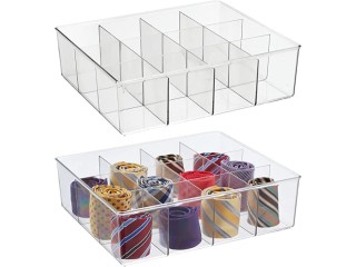 Set of 2 Storage Box with 12 Compartments