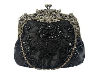 Ladies hand bag beaded embroidered evening bag