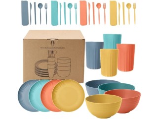 Wheat Straw Dinnerware Sets