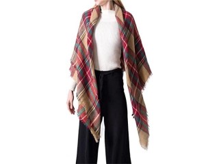 Autumn And Winter Double-sided Colorful Plaid Square Scarf