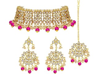 Elegant Indian Wedding Wear Faux Kundan Studded Choker