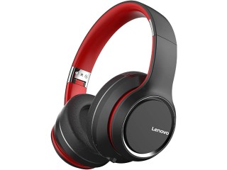 Lenovo Wireless Bluetooth 5.0 Foldable Noise-cancelling Stereo Over Ear Headphone with 3.5mm Aux Cable