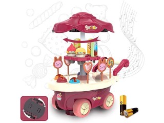 Ice Cream Toy Cart Play Set for Kids