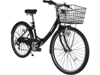 Mogoo Colono 6 Speed Folding City Bike - Black, 26 inches