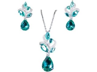 Luxury Zirconia Fashion Necklace and Water Drop Earrings