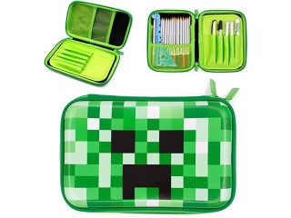 Green Pencil Case Boys Cute School Supply Organizer