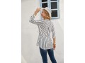 ninedaily-womens-34-sleeve-plaid-shirts-zip-floral-casual-tunic-blouse-tops-small-1