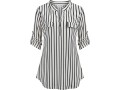 ninedaily-womens-34-sleeve-plaid-shirts-zip-floral-casual-tunic-blouse-tops-small-0