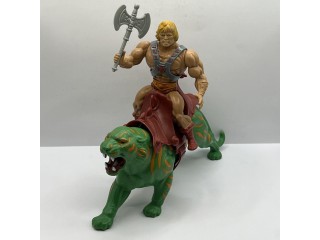 Vintage 1981 MOTU He-man and Battle Cat Action Figure