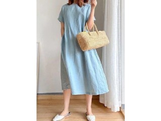 Women's A Line Dress Knee Length Dress