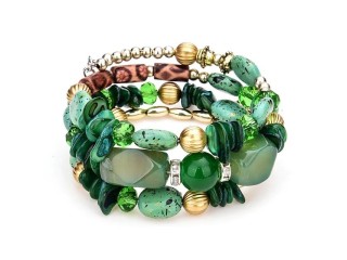 Boho multilayer irregular agate beads charm bracelets for women