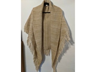 Demdaco by Design Poncho Top Golden Cape Cover Up Wrap Shawl Scarf Shrug