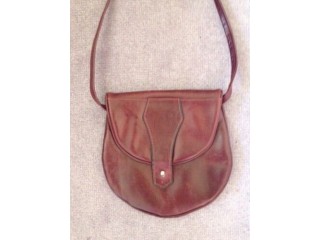 HARVEY NICHOLS Vintage Burgundy MADE IN ITALY Leather Mini Saddle BAG Mulberry