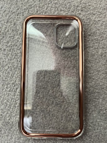 rose-gold-clear-phone-13-mini-case-cover-front-and-back-cover-new-never-used-big-0