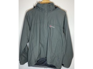 Berghaus Men's Y2K Vintage Green Aquafoil Hooded Waterproof Jacket Size Medium