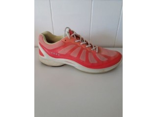 Ecco Biom Fjuel Racer Women Coral Orange Sneakers Size 38 (US 7-7.5 Shoes Sale