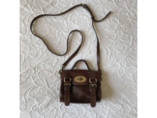 Mulberry Micro Alexa Bag Dark Brown Leather