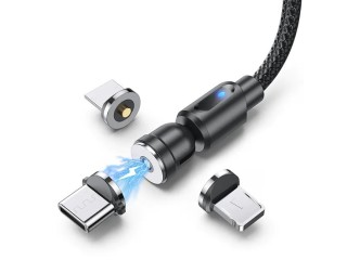 Magnetic Micro USB Lightning USB C Cable 3 In 1 All-In-1