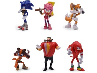 6 Pack Toys , 2.4'' Tall Action Figures Toys, Sonic Toy ,Perfect Kids Gifts. (Sonic Toy 3)