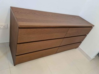 Chest of 6 drawers brown - Ikea Malm