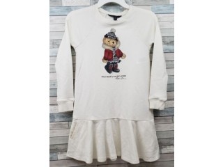 Polo Ralph Lauren Polo Bear Dress Girls Size M 8-10 Pockets