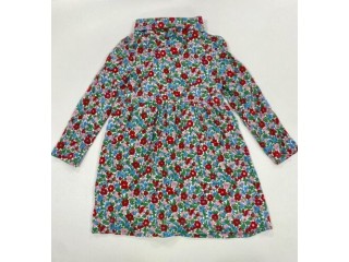 MINI BODEN Kids' Floral Roll Neck Dress Age 11-12 Long Sleeved Jersey