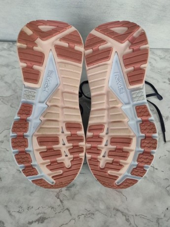 hoka-one-one-clifton-8-womens-uk-size-95-peach-white-trainers-running-shoe-used-big-3