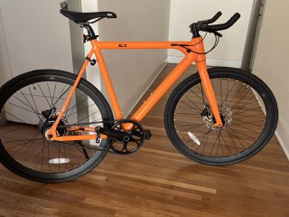 E bike Tangerine Colored Stealth Road Bike!