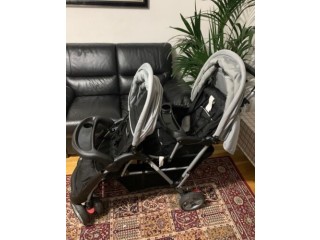 Double buggy push chair used