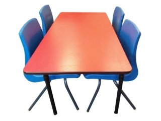 Kids Study Table Desk Classroom Table Stacking + 4 chairs Children Home work