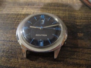 Accutron #2182 218 Day/Date, M9(1969)Stainless steel case wrist watch for repair