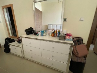 Dressing Table White and Silver