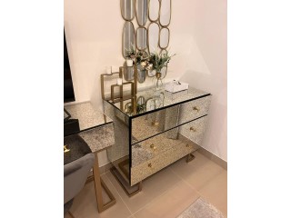 Mirror Drawers Chest Table