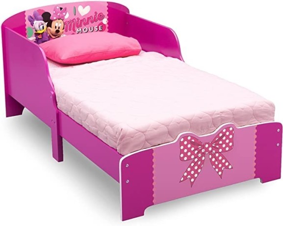 children-disney-minnie-kids-toddler-wooden-bed-big-0