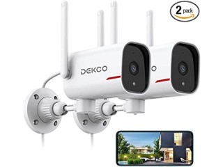 DEKCO 1080p Pan Rotating 180 Wired WiFi Cameras