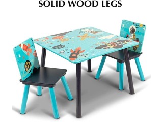 Kids Wooden Table And Chair Set For