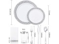 175pcs-silver-disposable-plastic-tableware-small-1