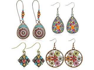 4 Pair Bohemian earrings