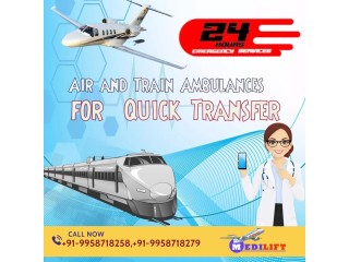 Medilift Train Ambulance in Guwahati with a Highly Specialized Healthcare Team