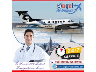 Air Ambulance Service In Guwahati by Angel  with Advanced Medical Tools