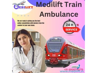 Advanced Rescue by-train Ambulance Service in Ranchi from Medilift