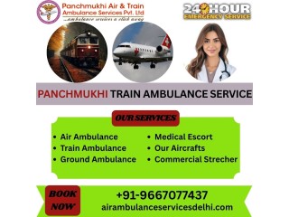 Panchmukhi Train Ambulance Service in Delhi  Arrangement of hassle-free medical transportation