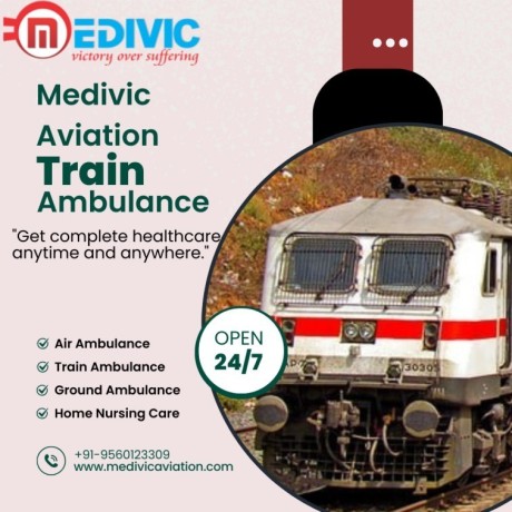 medivic-aviation-train-ambulance-services-in-varanasi-provides-a-nursedoctor-with-all-basic-facilities-big-0