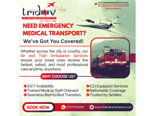 You Can Relocate Via Tridev Air Ambulance Services In Ranchi