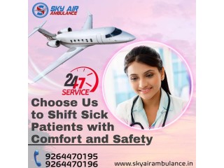 Sky Air Ambulance from Delhi with Certified MD Doctor