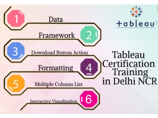 Best Tableau Training Course, Delhi, Noida, Ghaziabad, 100% Job Support with Best Salary Offer, Free Python Certification,