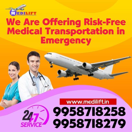 book-exquisite-charter-air-ambulance-in-ranchi-by-medilift-with-all-high-tech-amenities-big-0