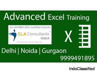 Advanced Excel Training Course, Delhi, Ghaziabad, "SLA Consultants India" Analytics Classes, VBA, SQL, Power BI, Python Course,