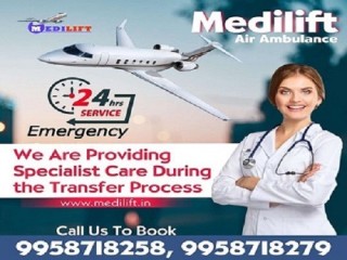 Get Country Best Air Ambulance from Delhi to Hyderabad by Medilift