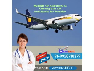 Medilift Air Ambulance Service in Jaipur for 24 Hours Emergency Shifting